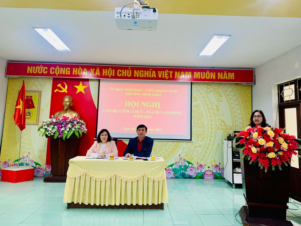 Phường Minh Khai tổ chức Hội nghị cán bộ, công chức, người lao động năm 2024